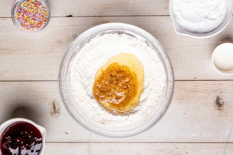 pop tart dough in a bowl.