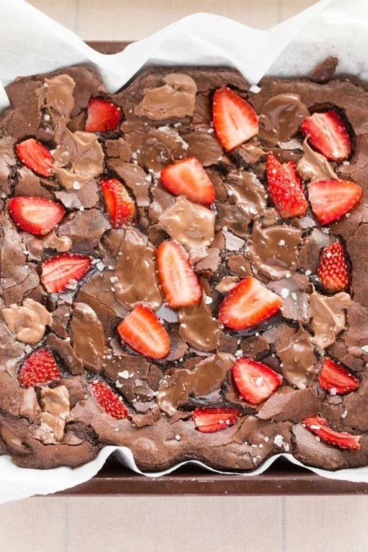 strawberry brownies.