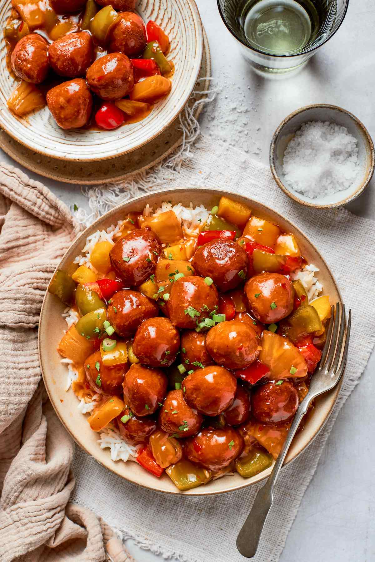 sweet and sour meatballs.