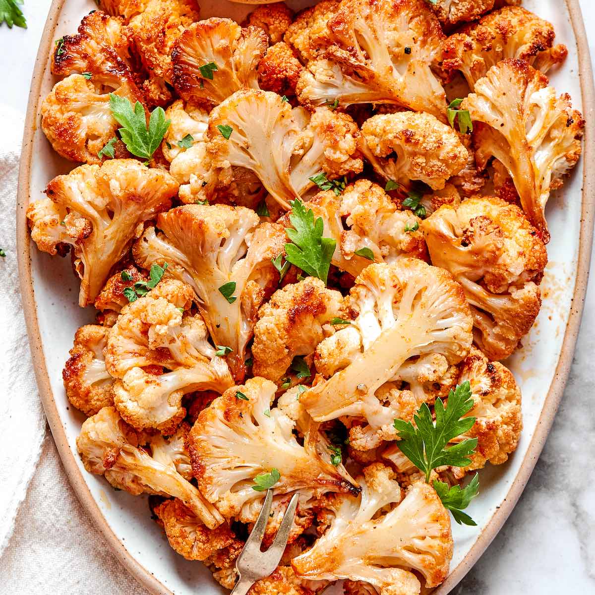 Air Fryer Cauliflower [thebigmansworld.com]