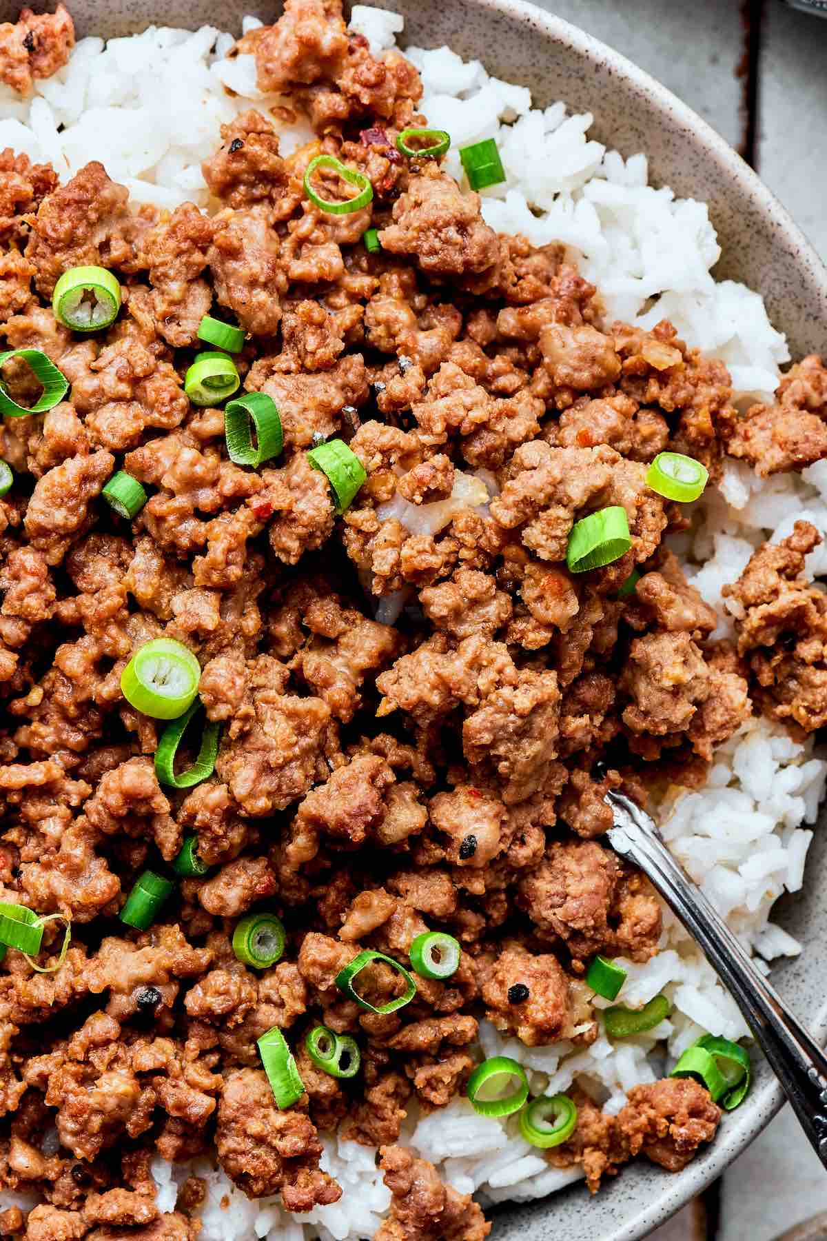 Korean ground beef bulgogi.