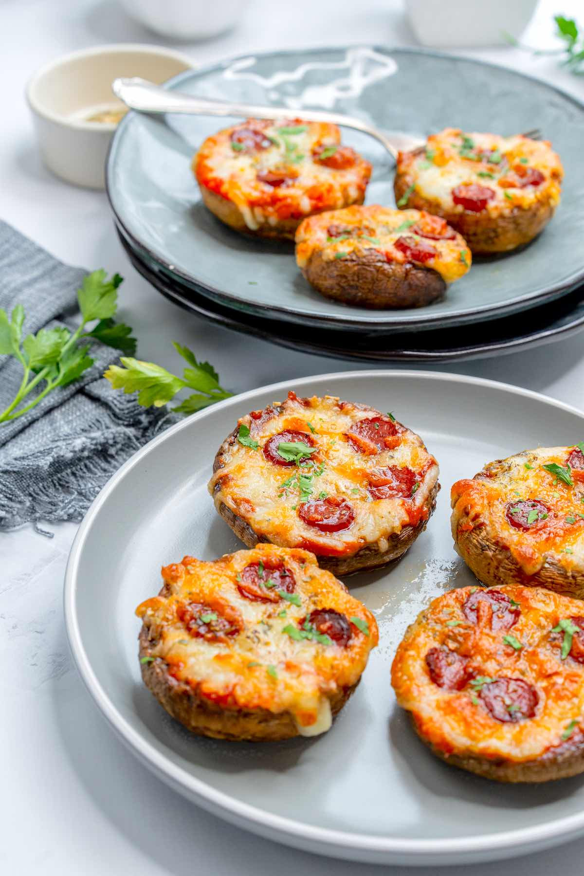 pizza stuffed mushrooms.