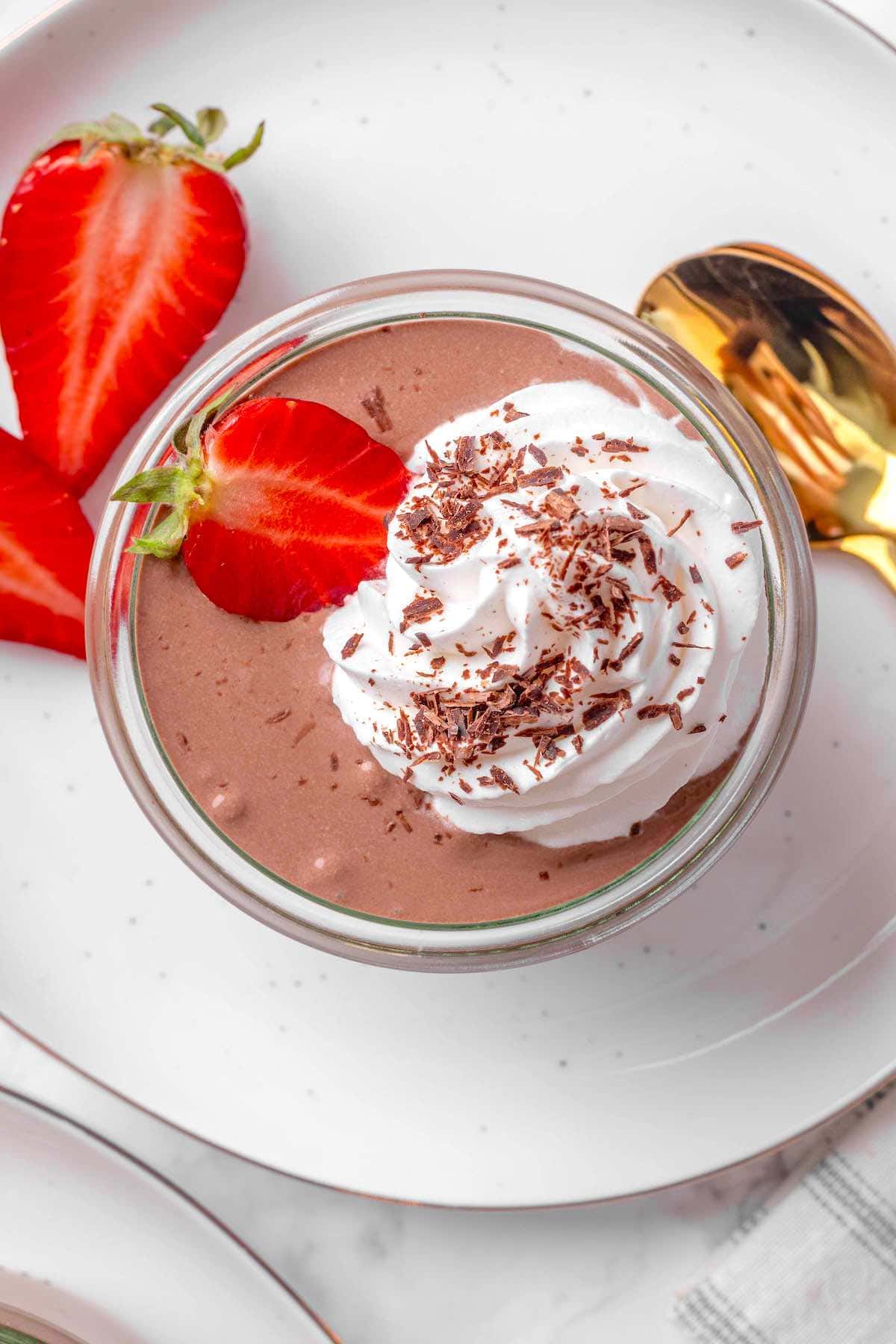 chocolate cottage cheese mousse.