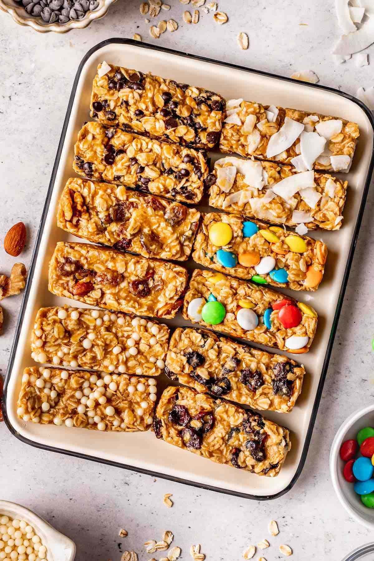 healthy homemade granola bars.