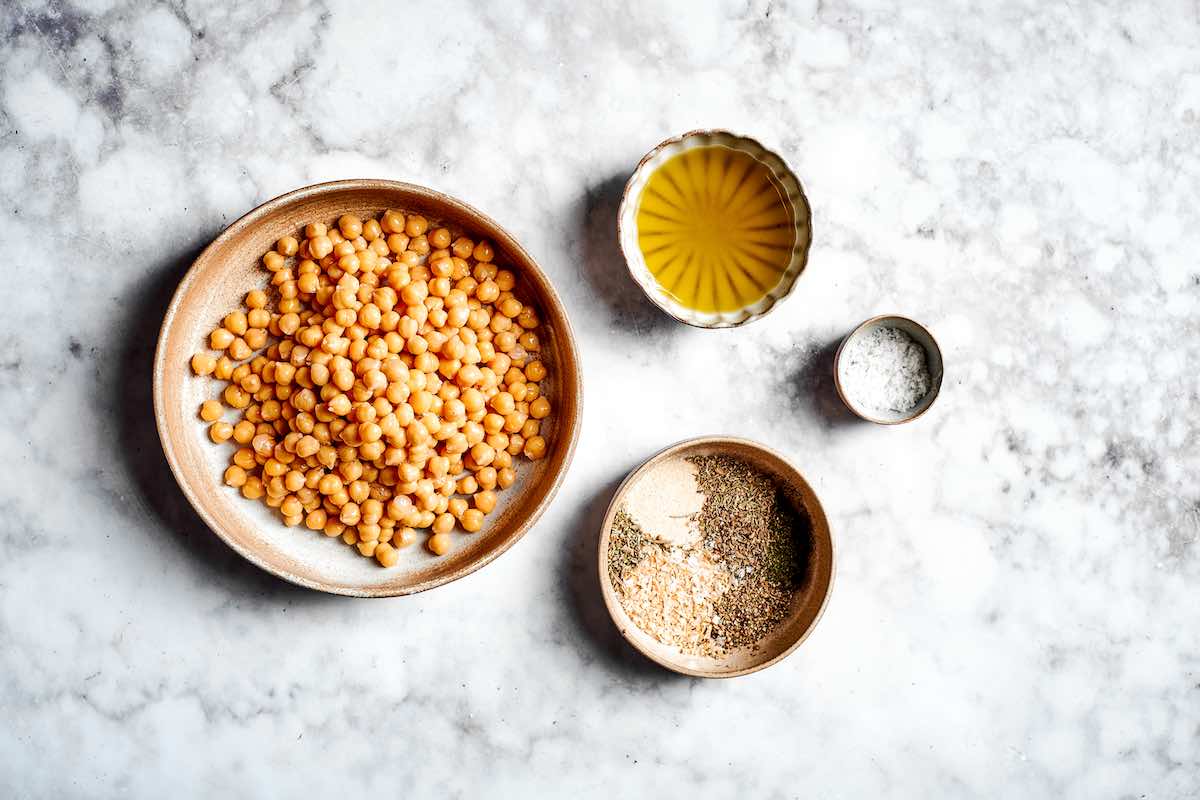 rinsed and drained chickpeas.