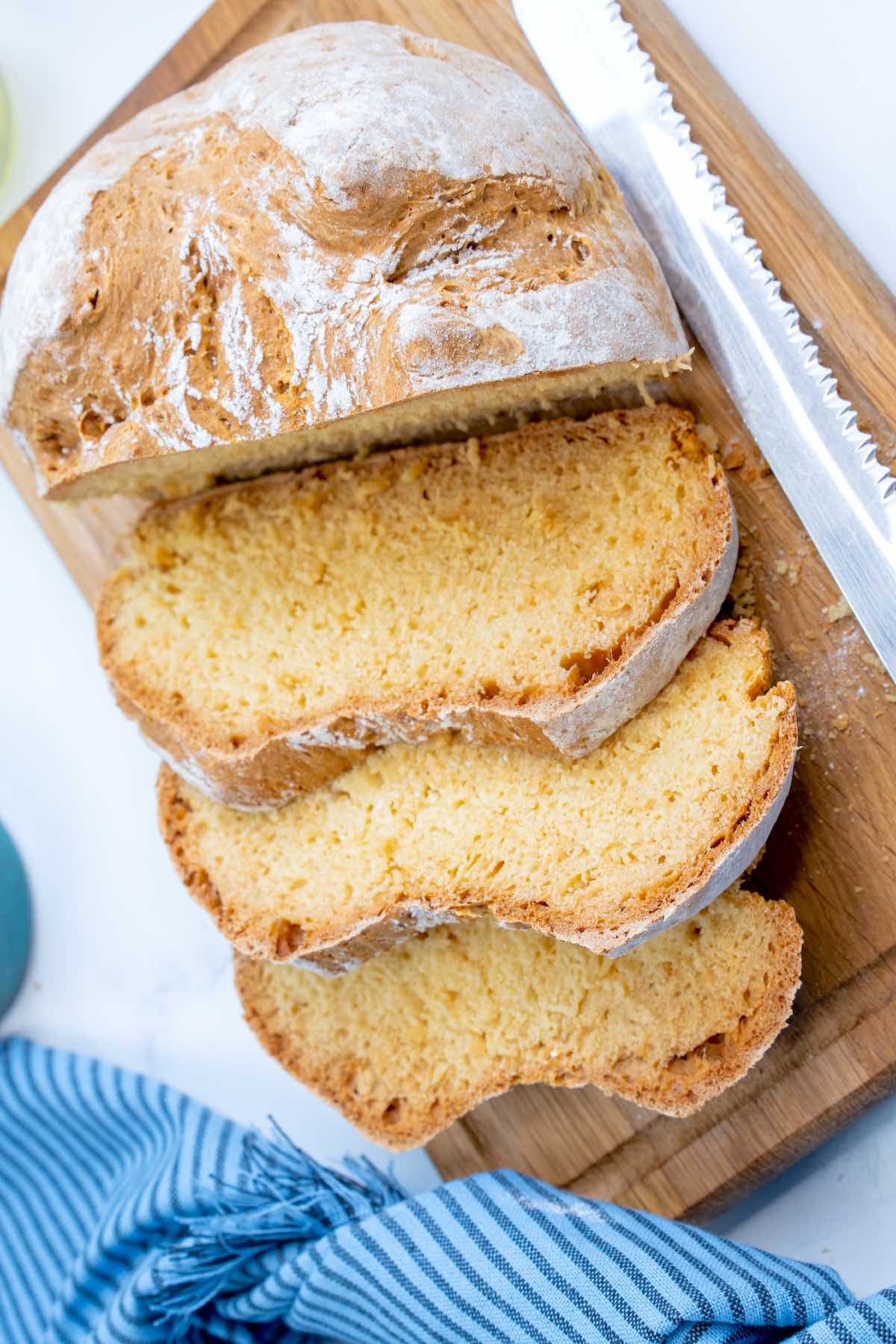 loaf of dairy free bread, sliced.