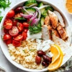 Greek chicken bowls recipe.