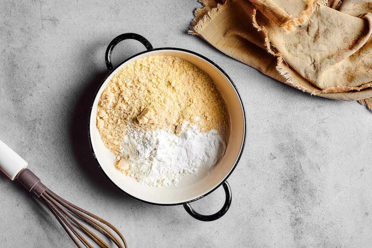 dry ingredients in a bowl.