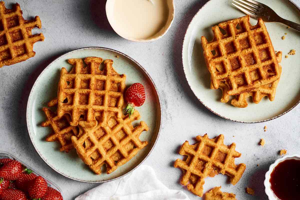 crispy keto waffles.