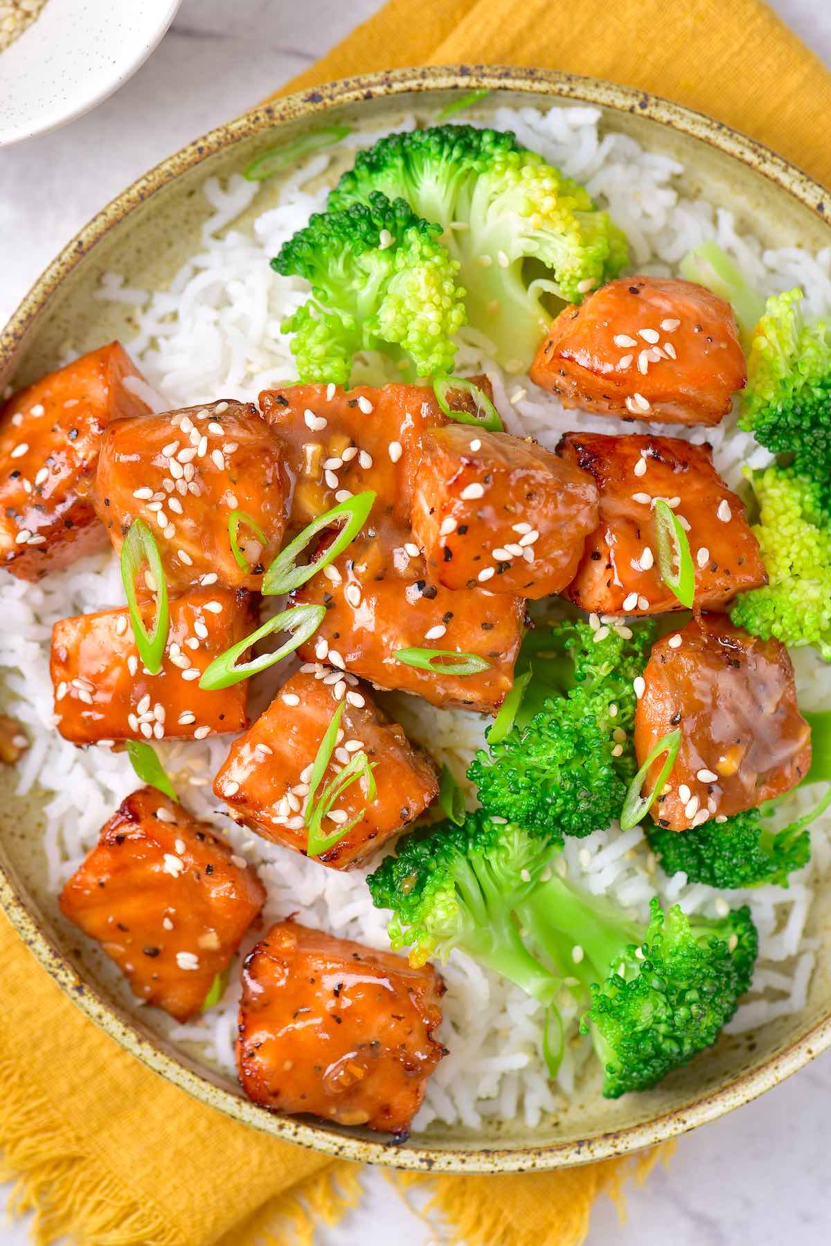 air fryer salmon bites.