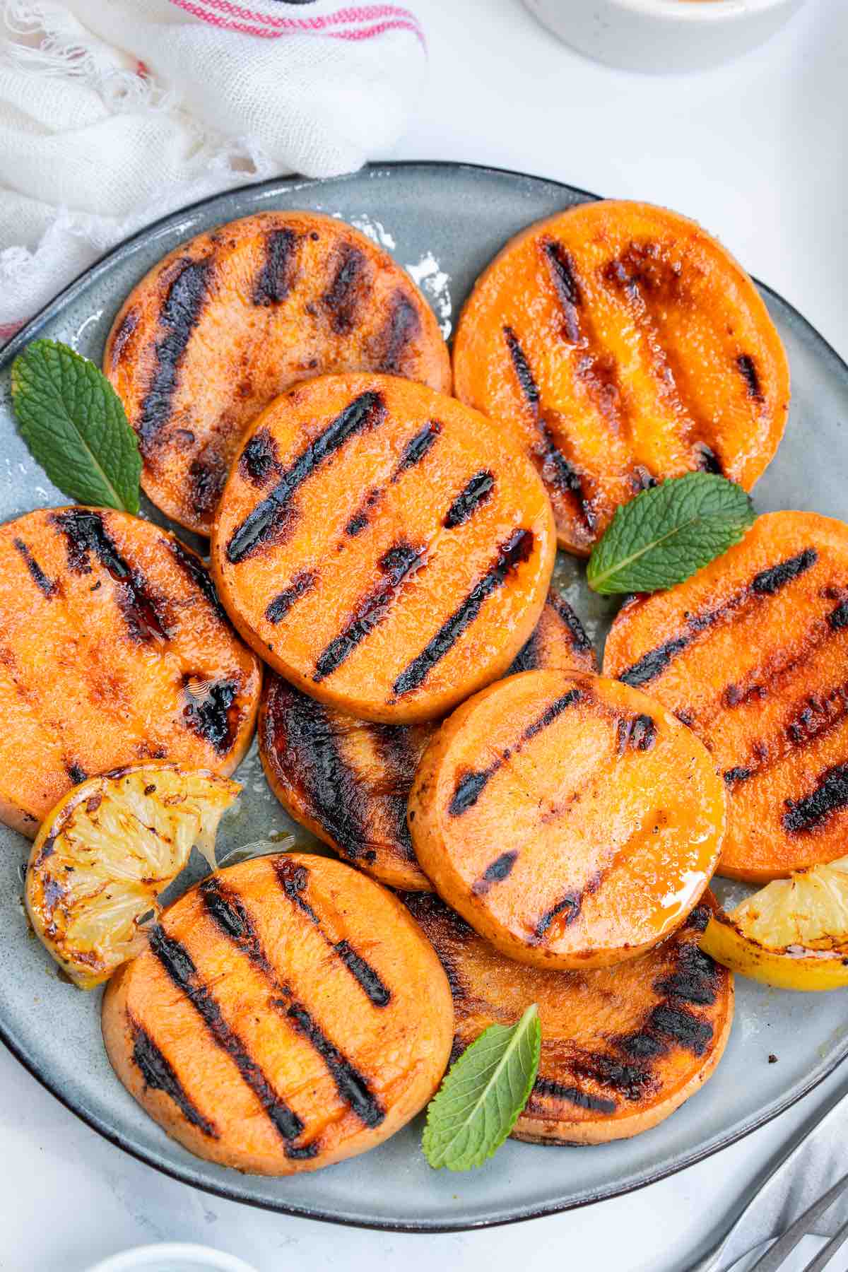 grilled sweet potatoes.