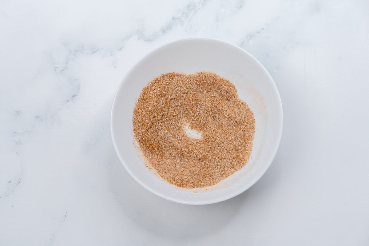 cinnamon and sugar in a bowl.