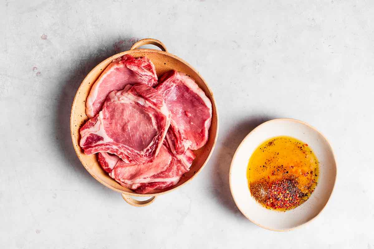 marinade ingredients in a small bowl.
