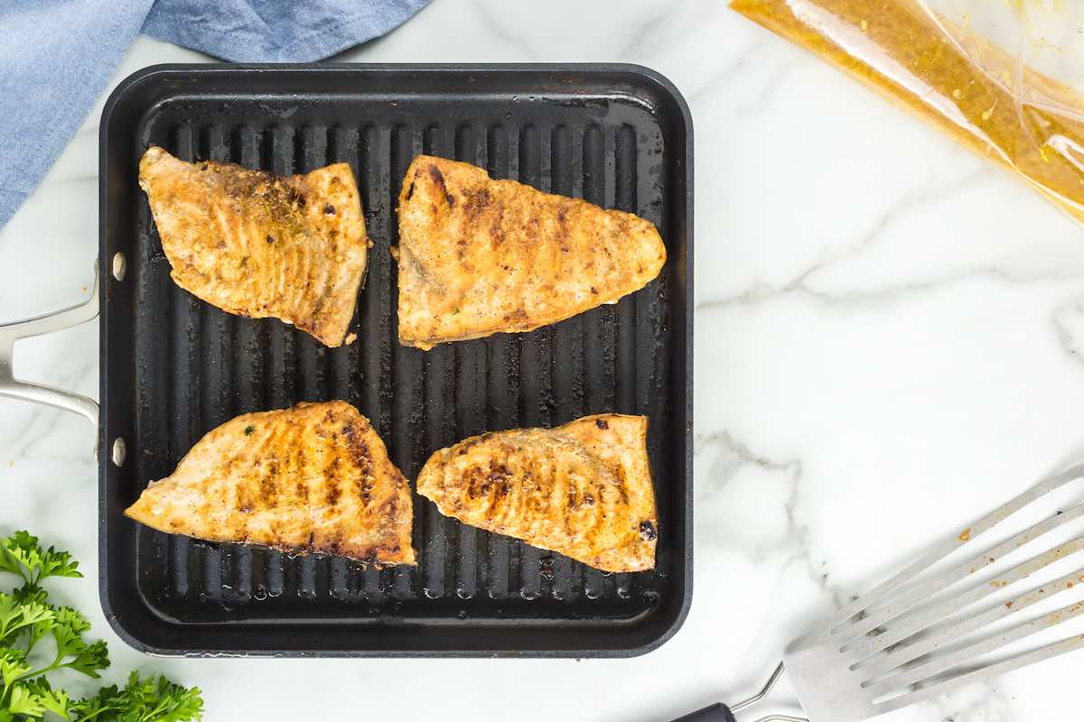 grilled swordfish fillets.