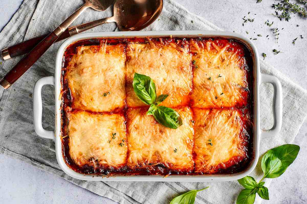 baked zucchini lasagna.
