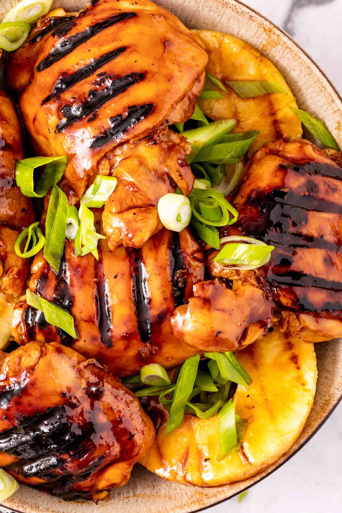 Huli Huli chicken in a bowl.
