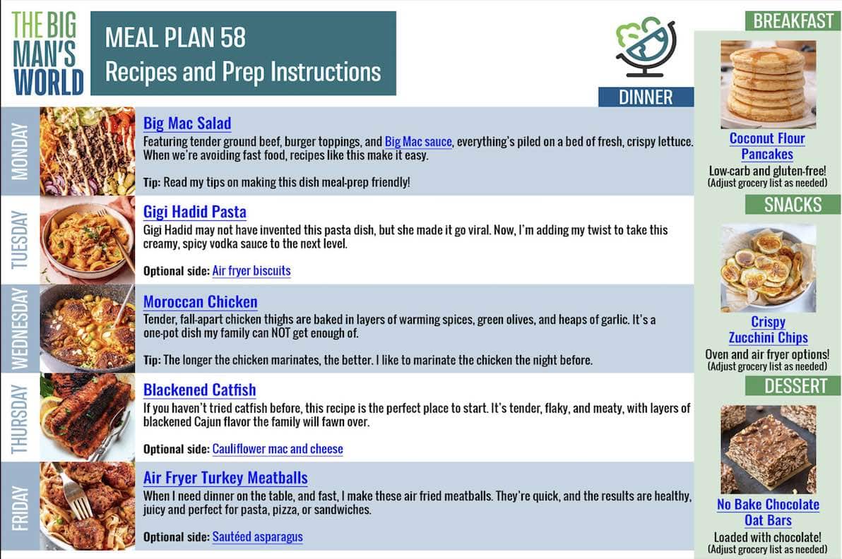 meal plan 58.
