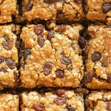 oatmeal raisin bars recipe.