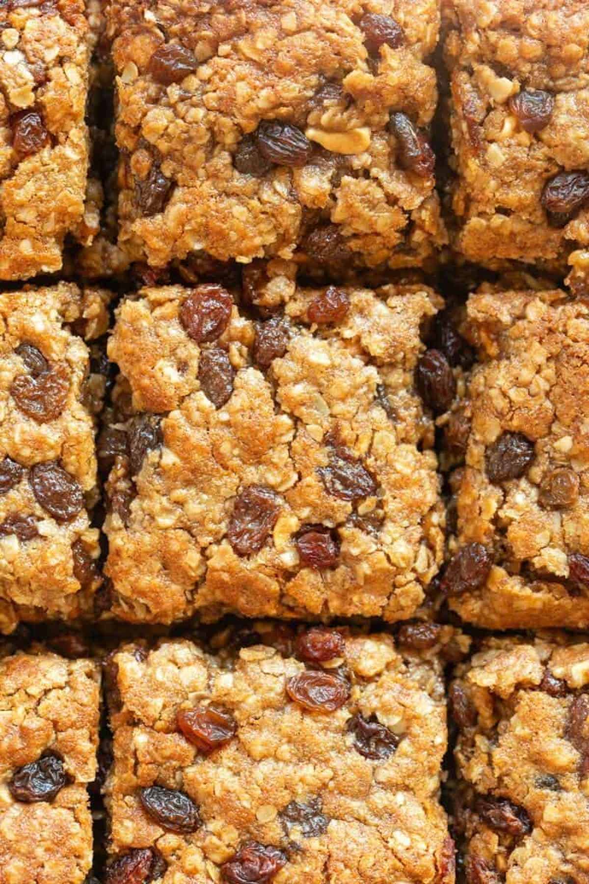 oatmeal raisin bars.