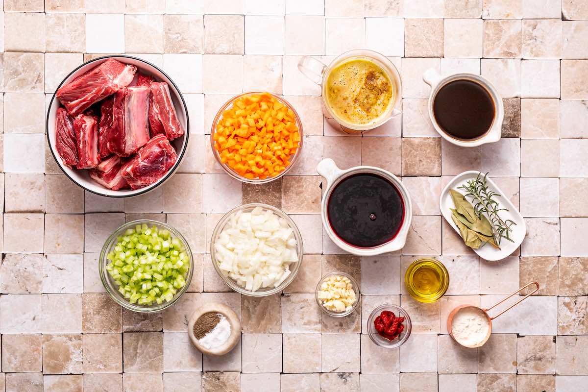 beef chuck short ribs ingredients.