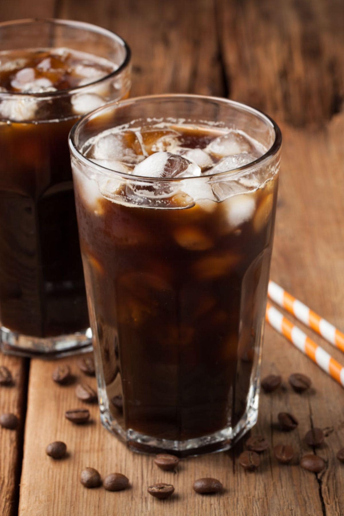glass of cold brew concentrate mixed with water.