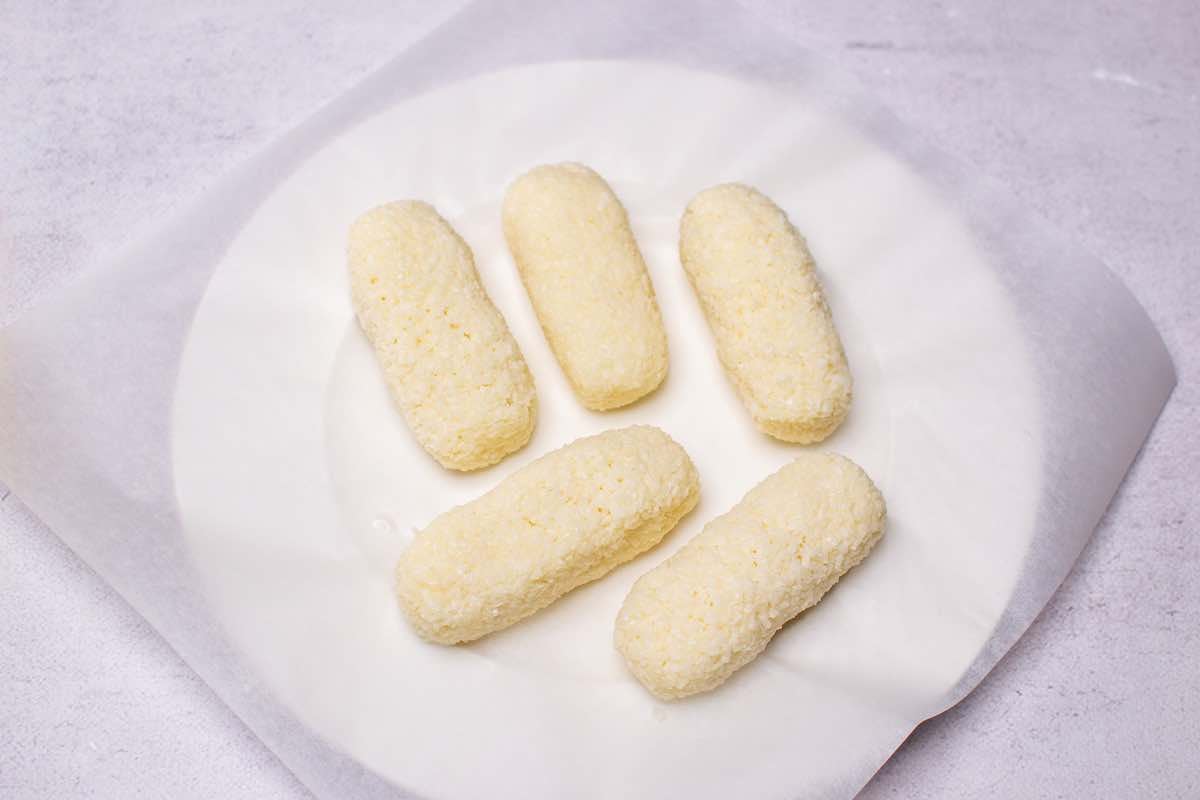 shaped coconut bars.