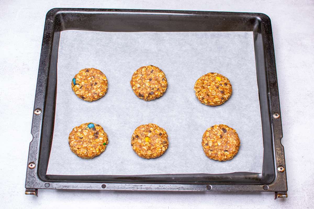 shaped cookies on a baking sheet.