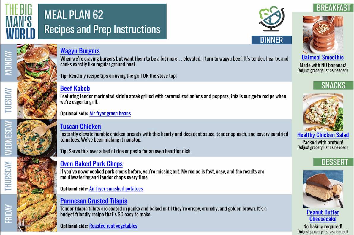 meal plan 62.