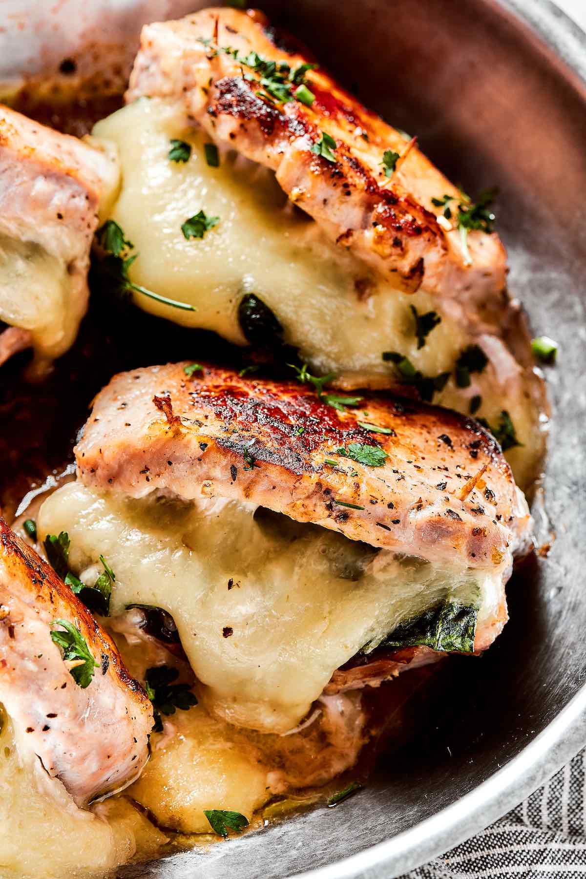 stuffed pork chops.