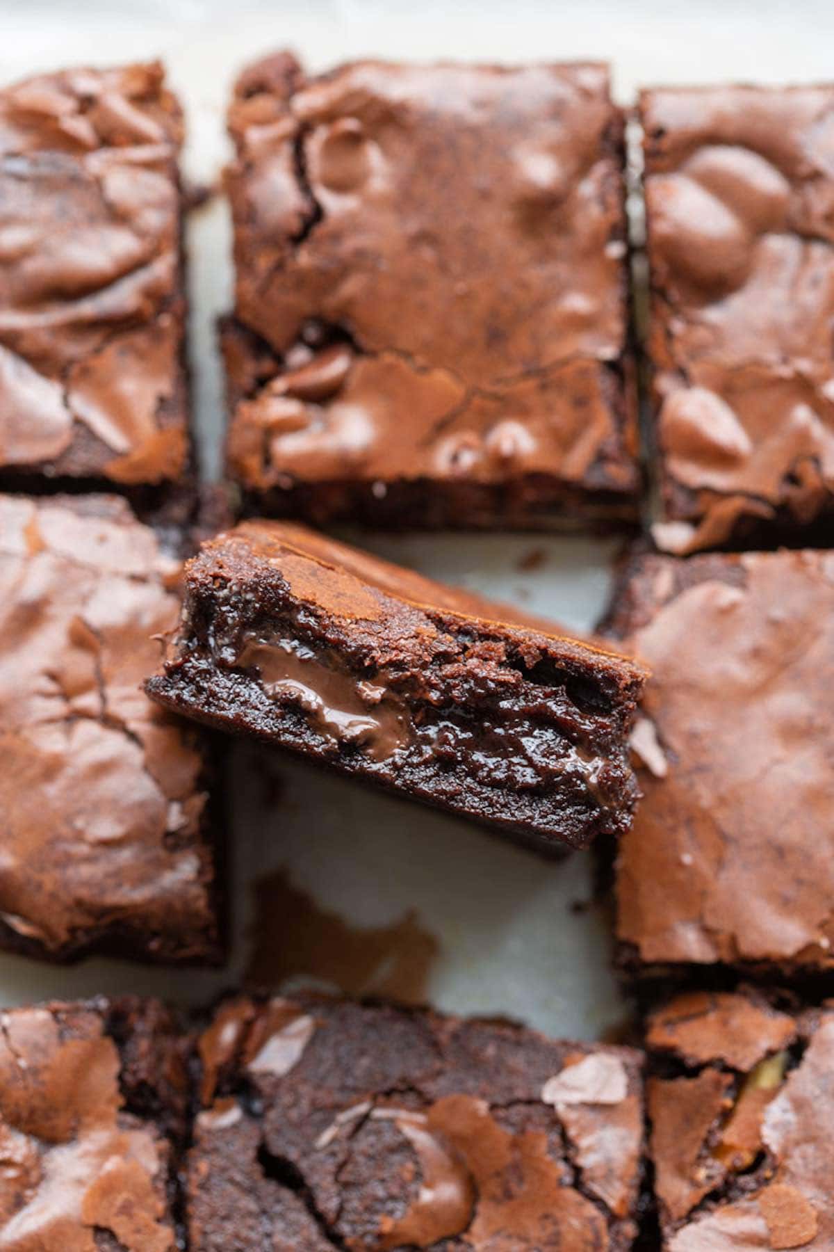 fudgy vegan brownies.