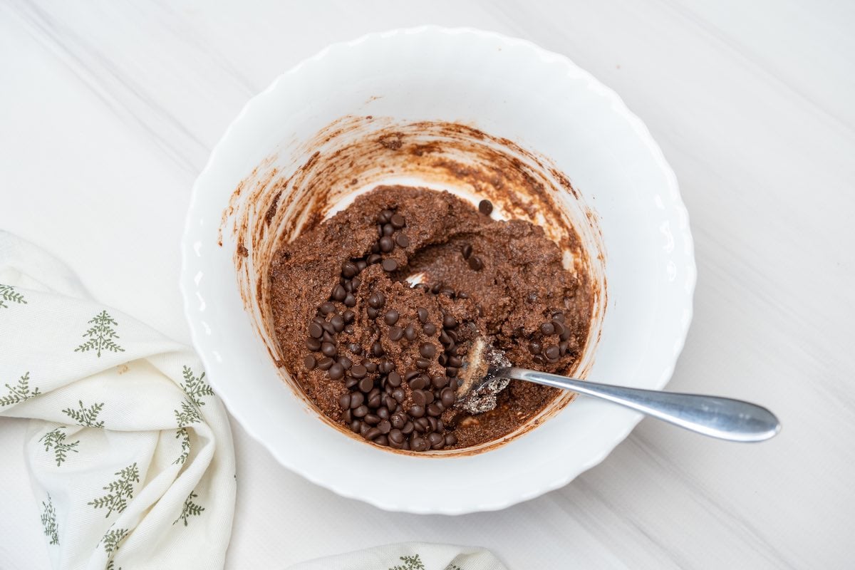 wet ingredients in bowl.
