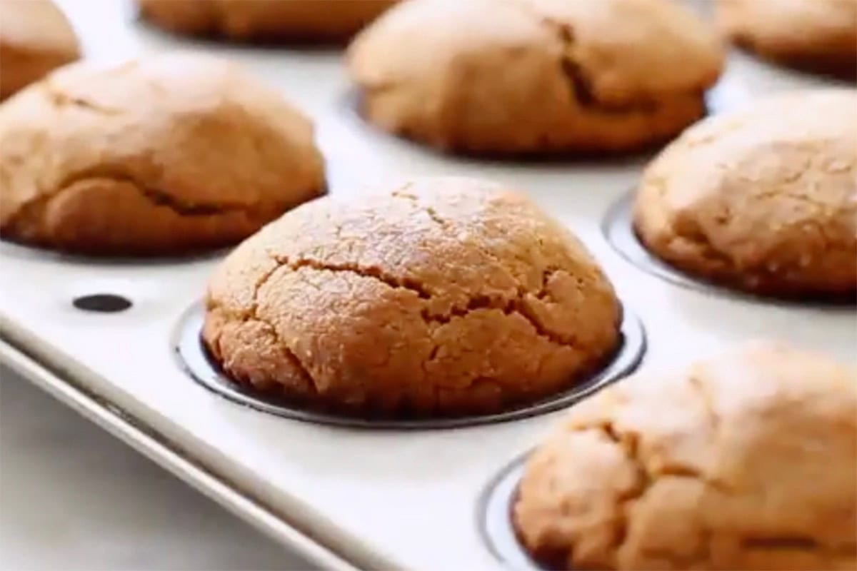 baked muffins in muffin tin.