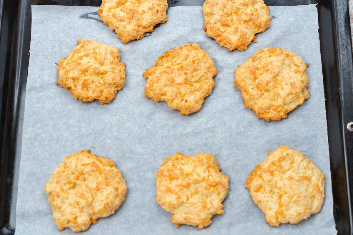 baked almond flour biscuits.