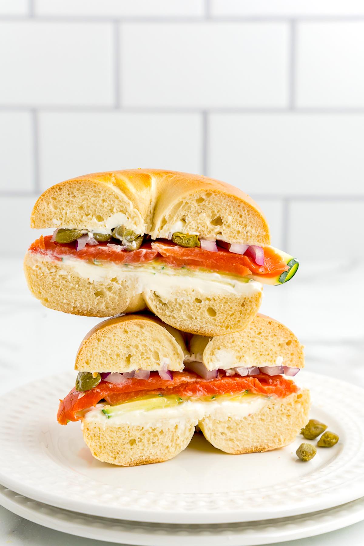 smoked salmon bagel.