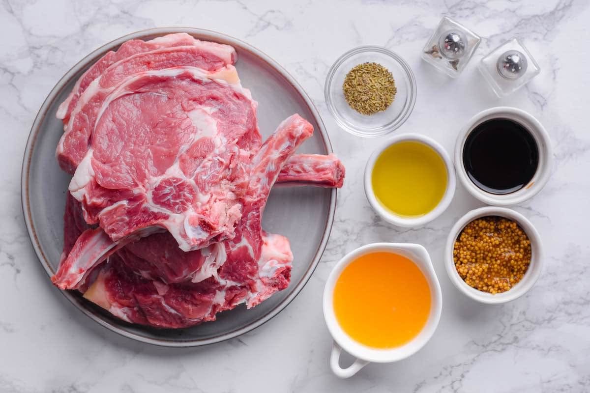 veal chops ingredients.