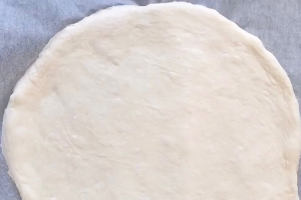 rolled out dough.