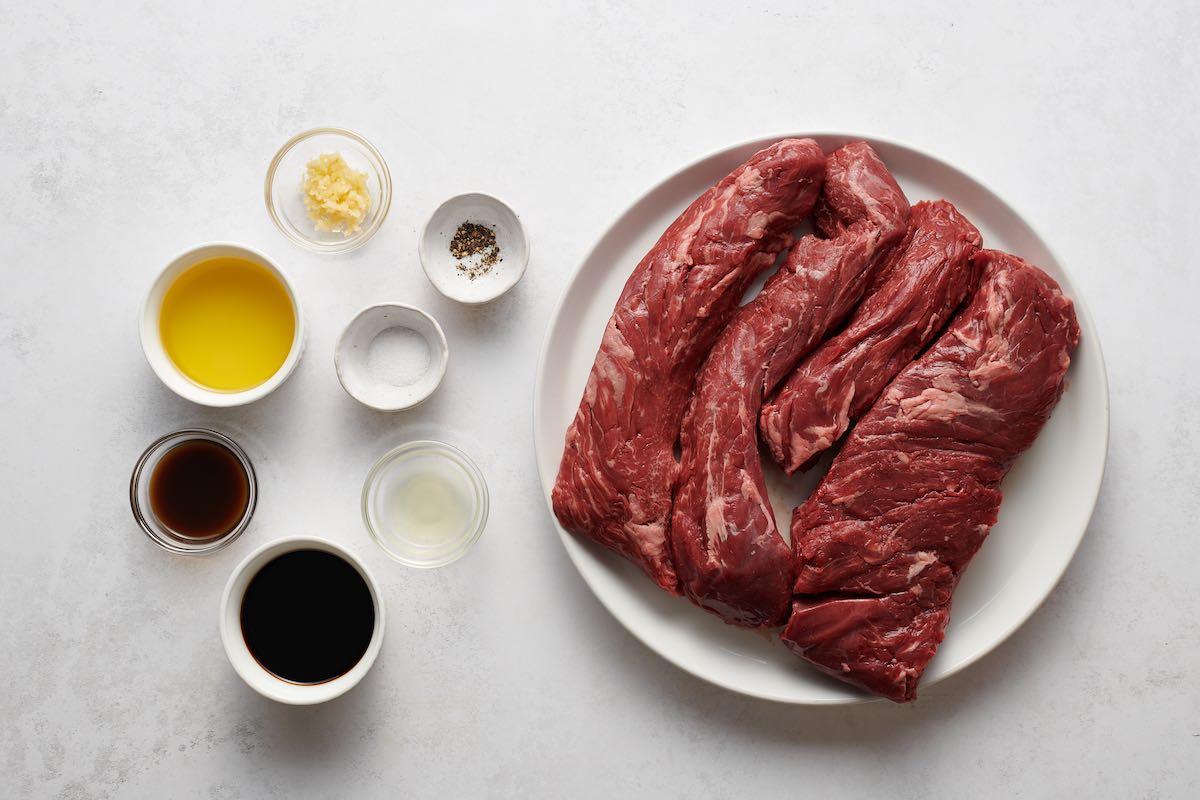 hanger steak ingredients.