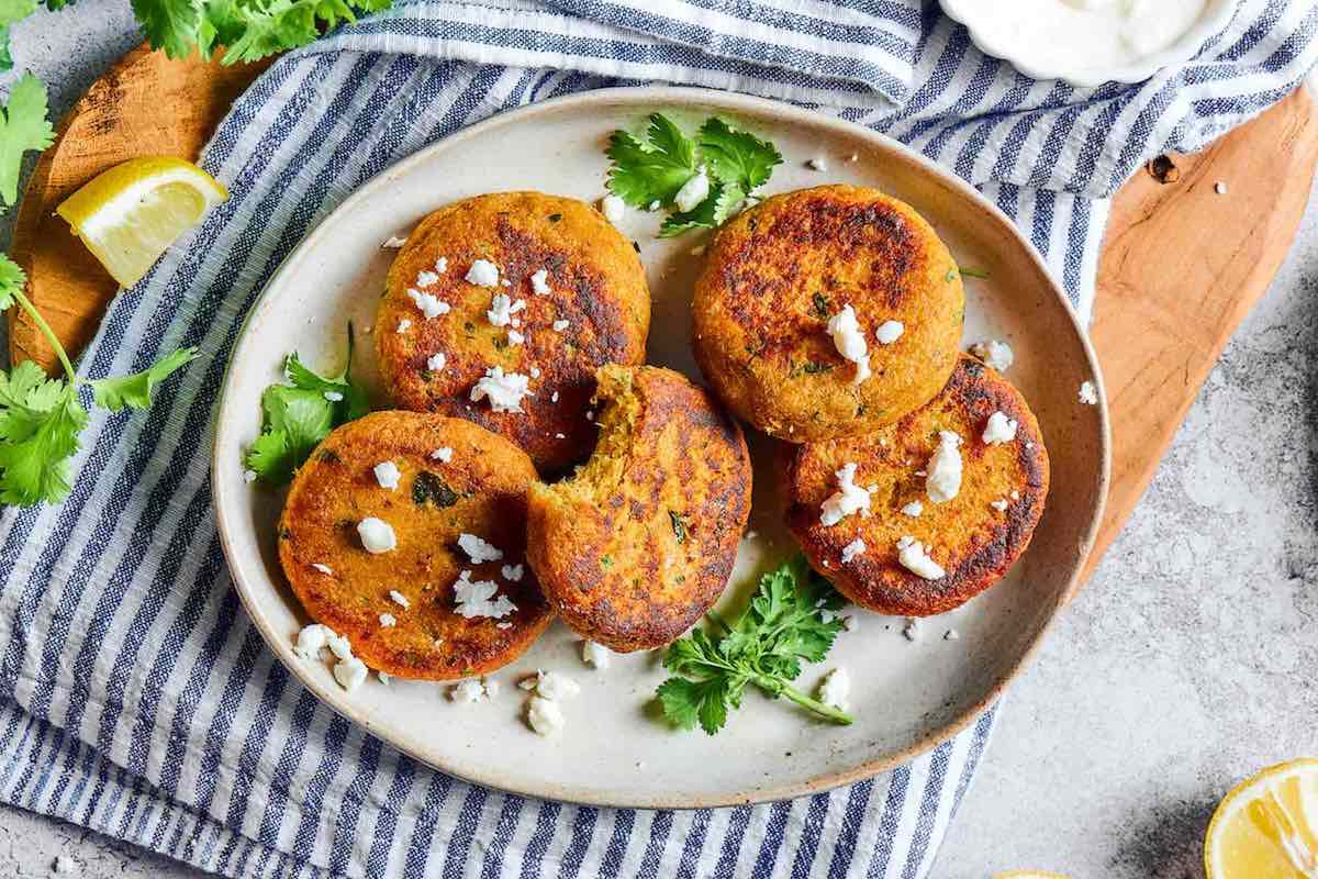 pan-fried tuna patties.