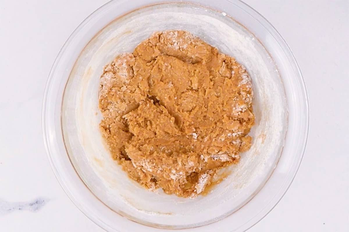 cookie dough in a bowl.