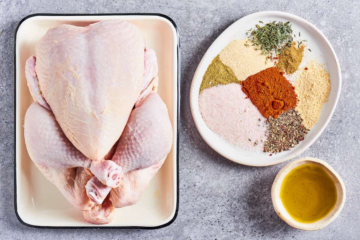 ingredients for air fryer whole chicken.