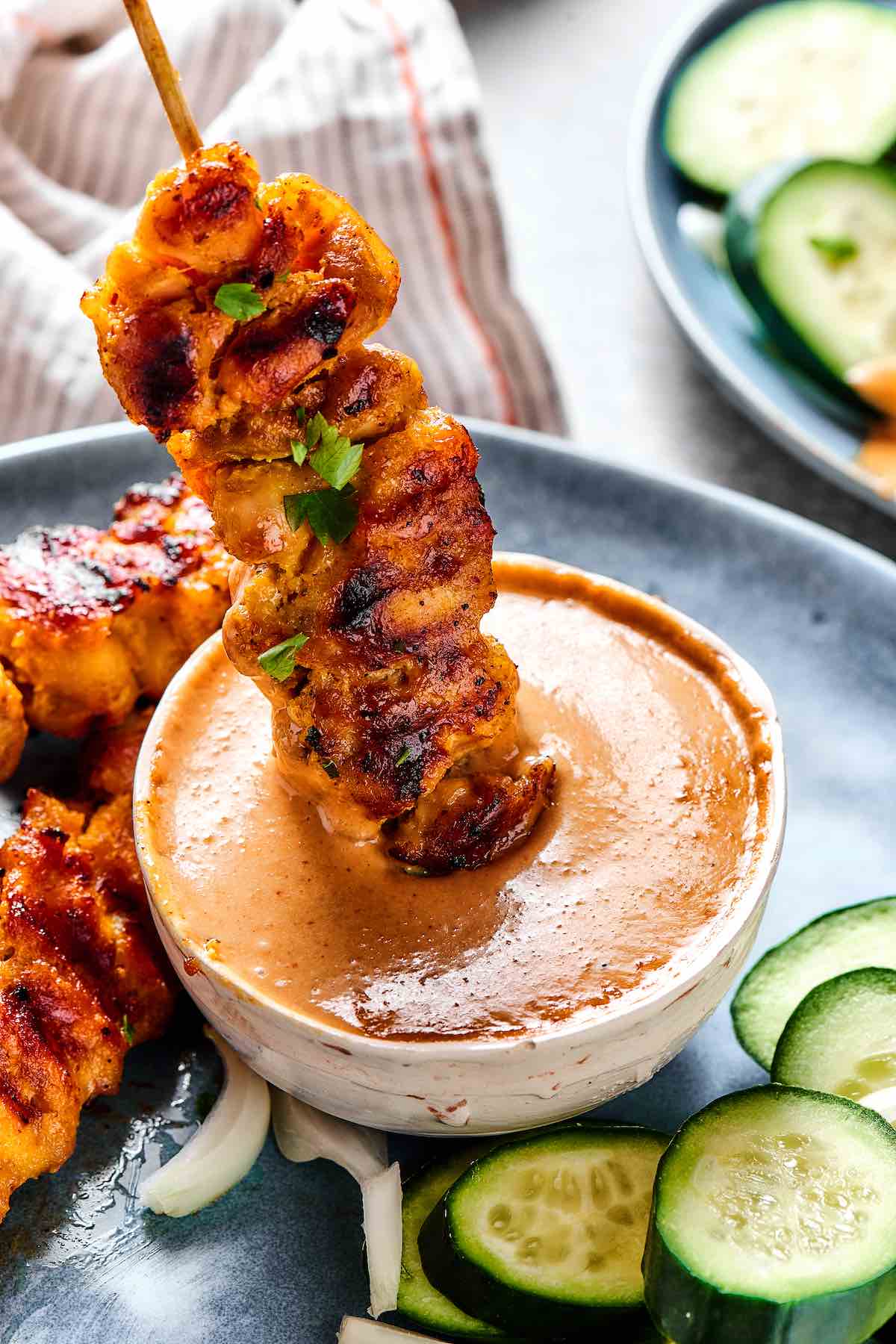 homemade peanut sauce.