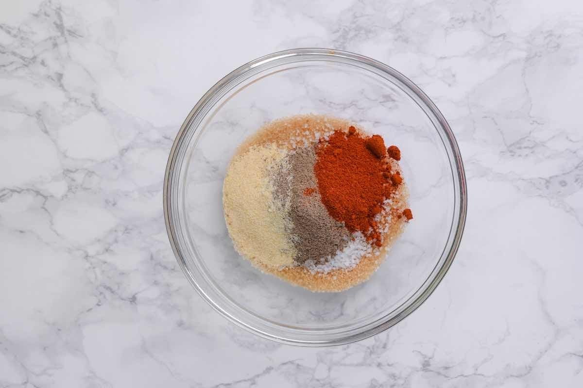 dry rub mixed in a bowl.