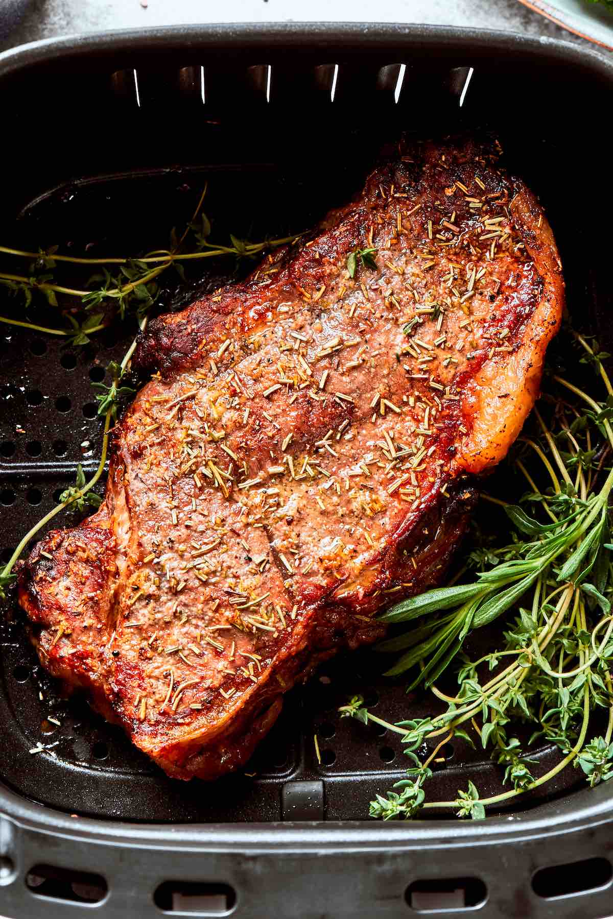 air fryer frozen steak.