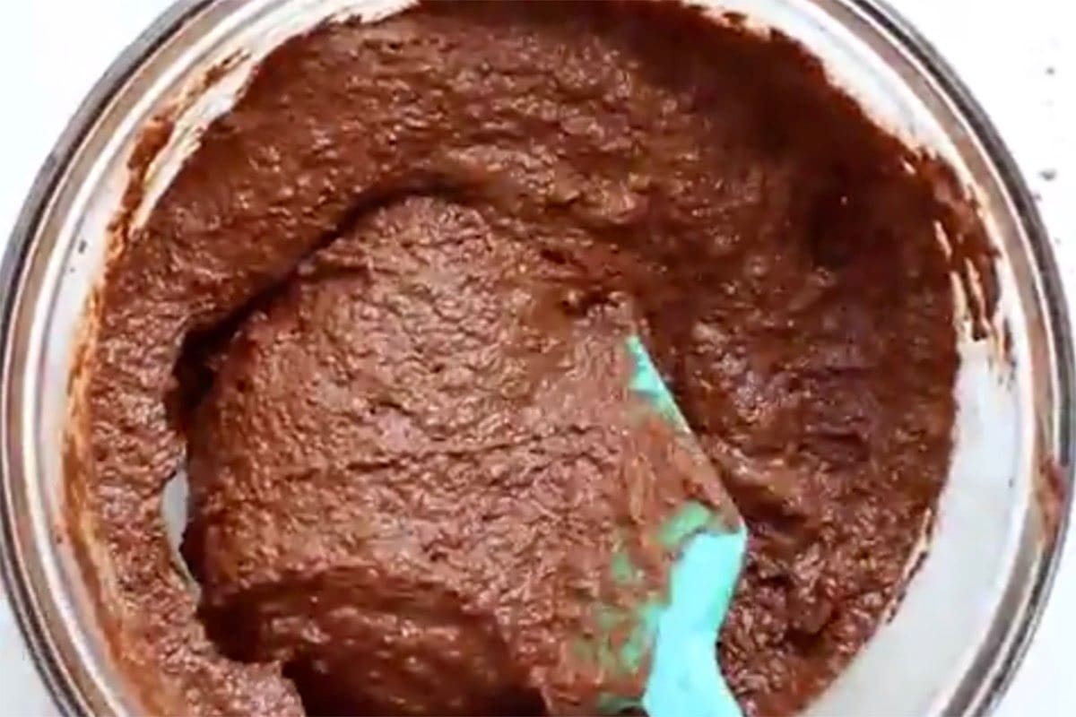applesauce brownie batter in a bowl.