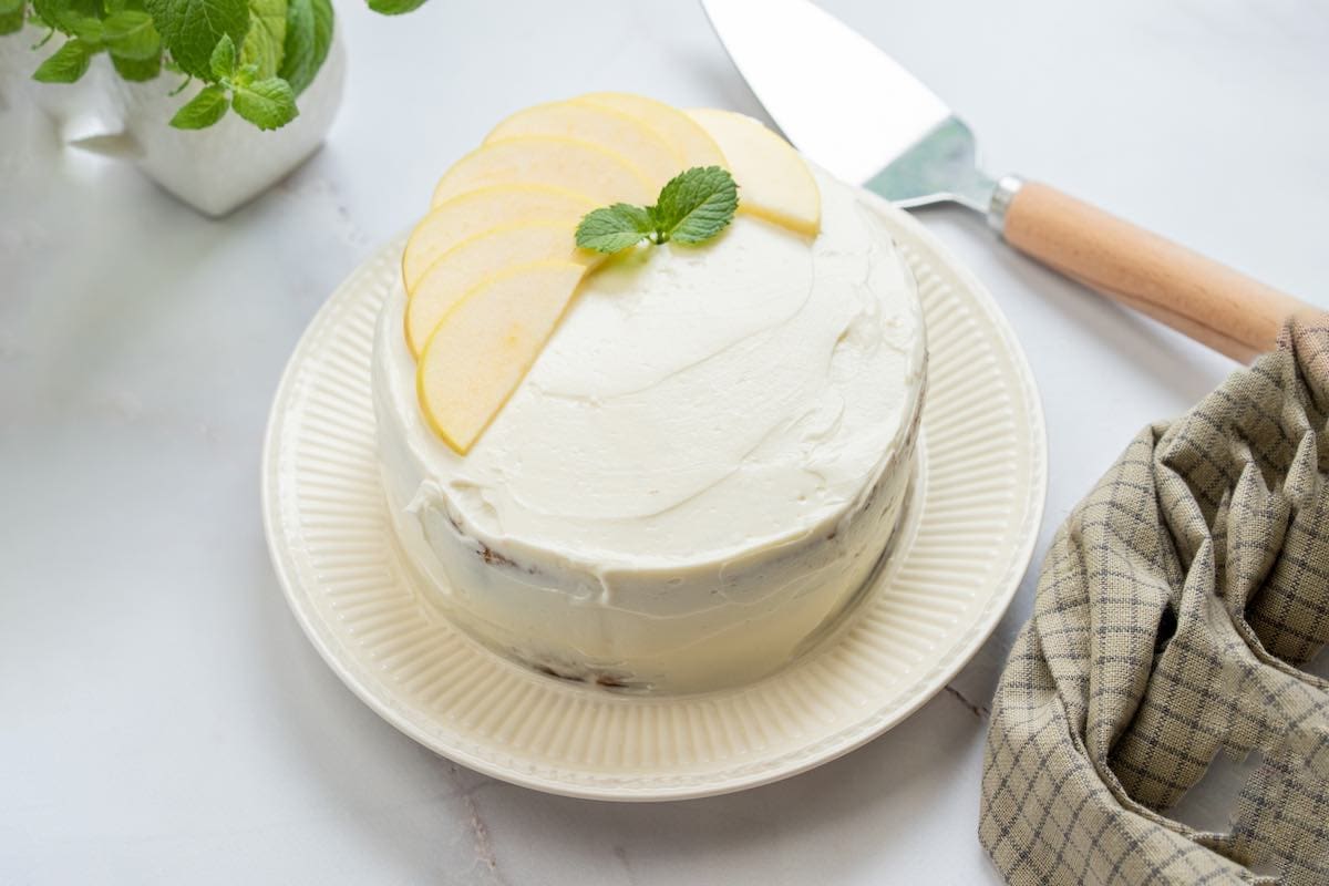 frosted applesauce cake.