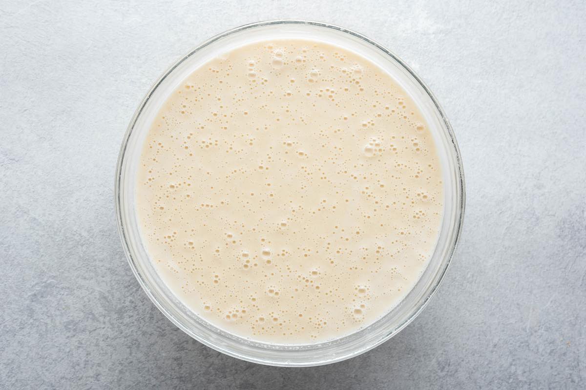 coconut flour cake batter in a bowl.