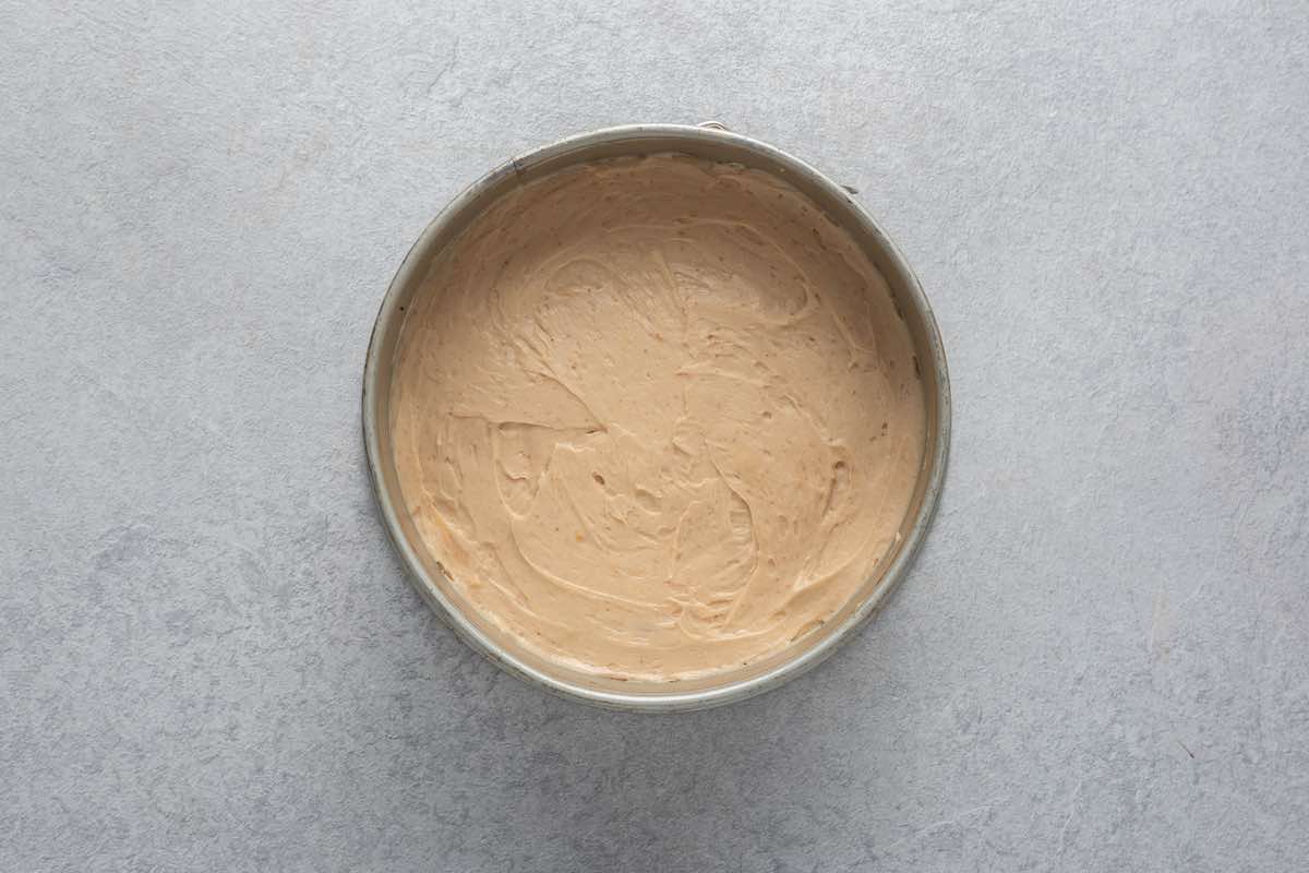 assembled filling in pie crust.