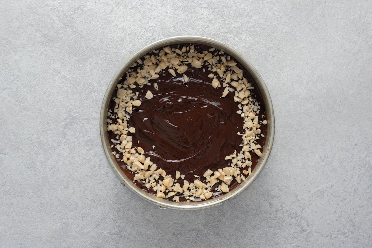 assembled peanut butter pie.