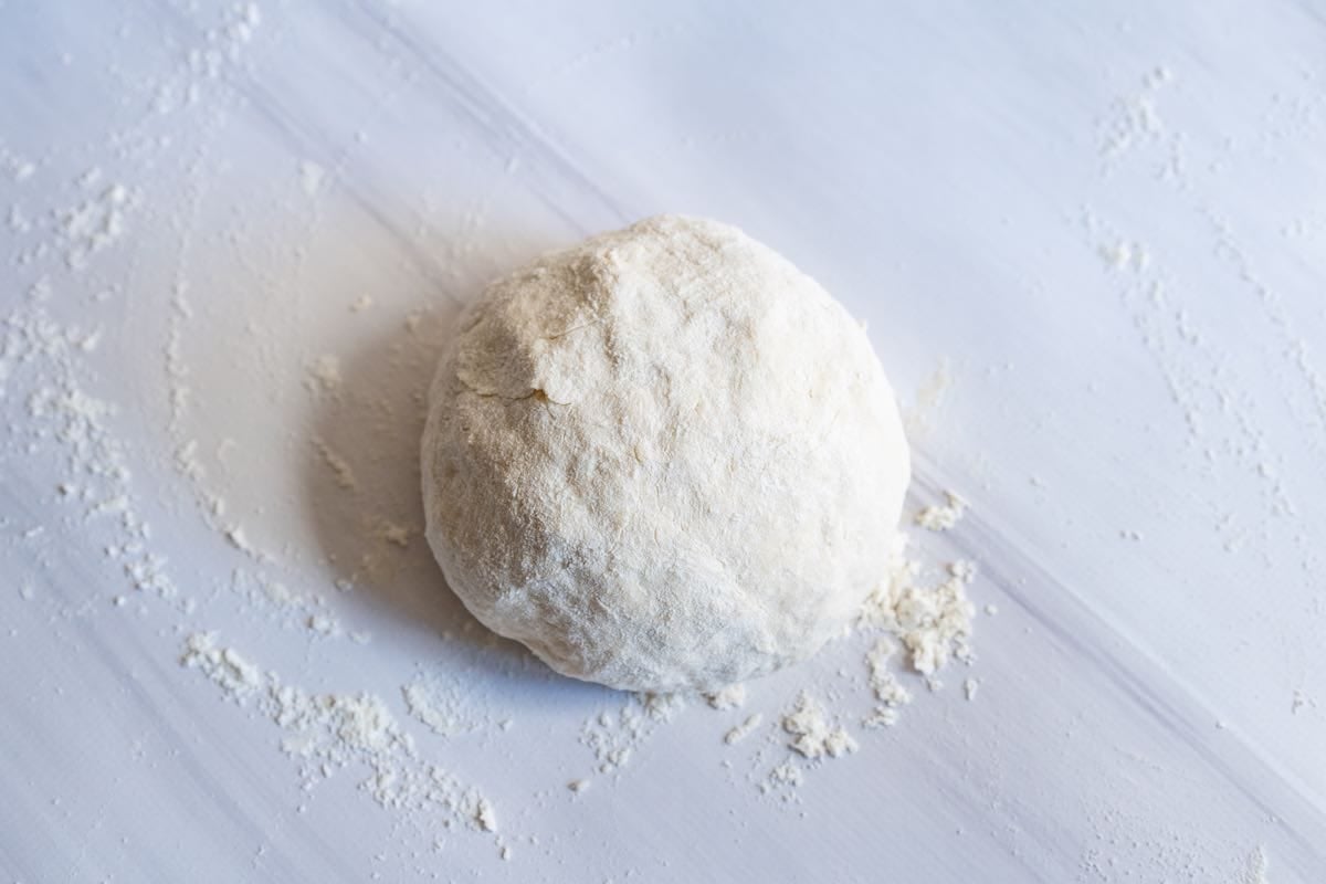shaped ball of dough.