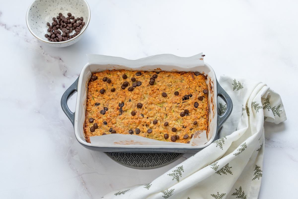 baked zucchini bars.